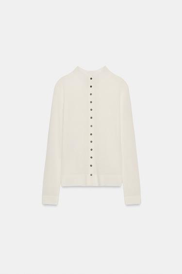 КАРДИГАН ИЗ СВЕРХТОНКОГО ТРИКОТАЖА — ЭКРЮ от Zara