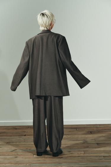 VESTE OVERSIZE À BOUTON MULTIPOSITION - vert kaki-moyen de Zara - Image 4