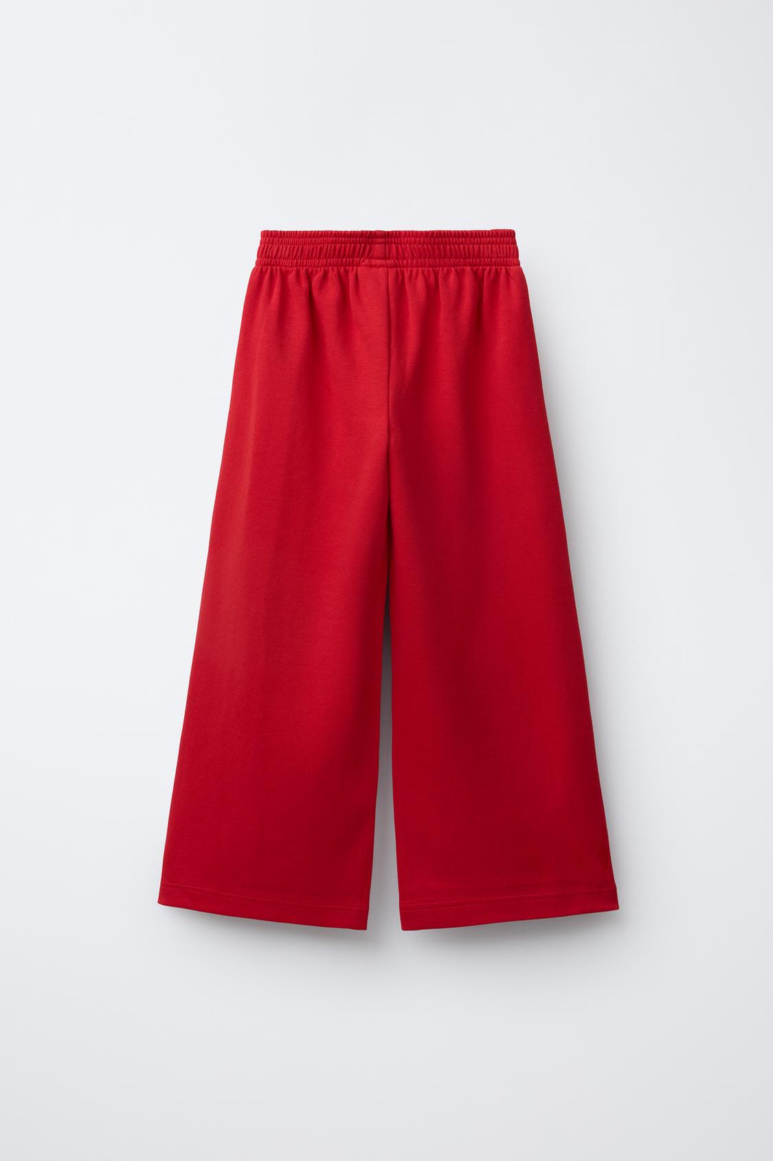 INTERLOCK WIDE LEG PANTS