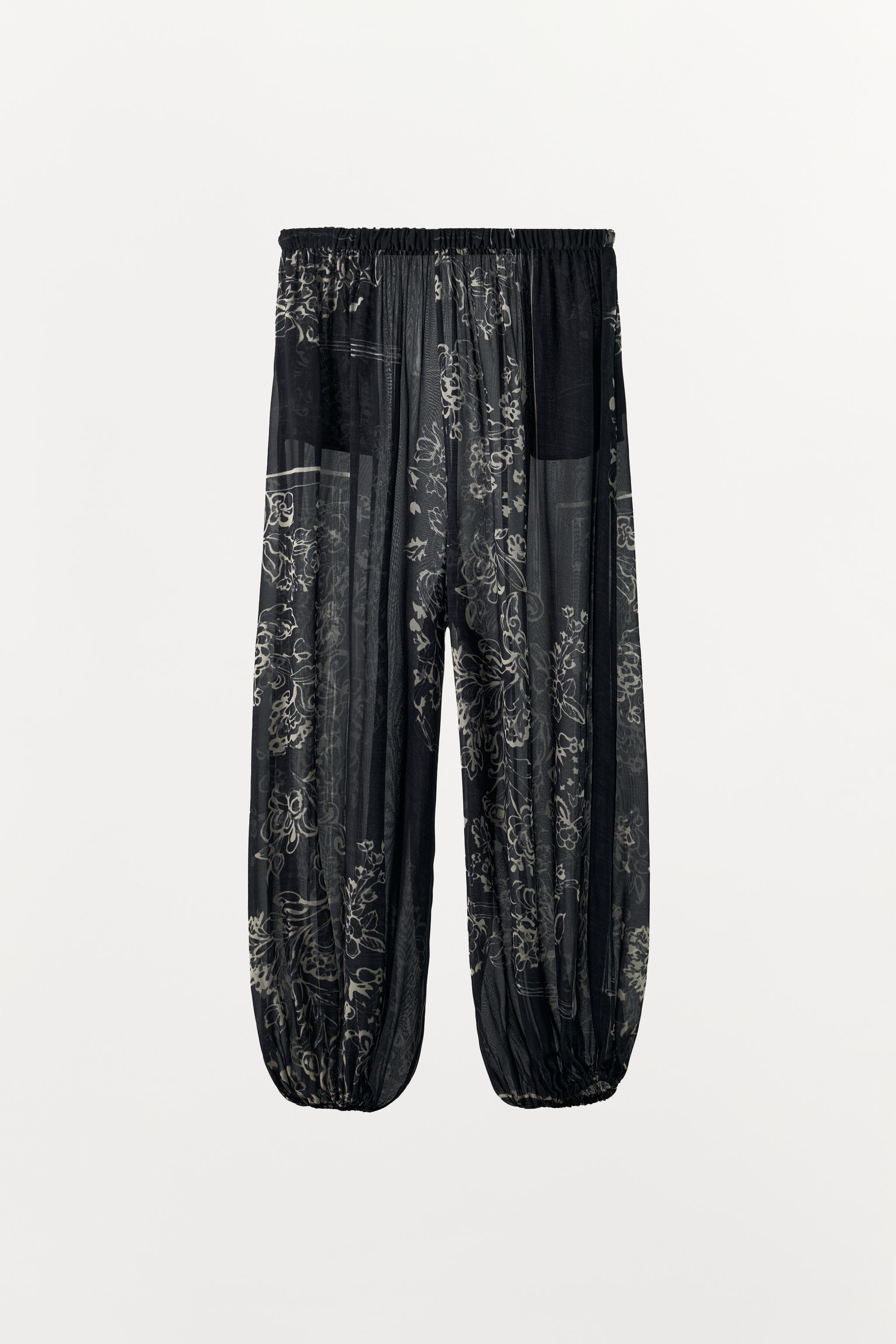 Женские брюки Zara PRINTED BALLOON PANTS — фото 8