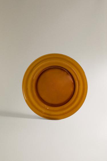 PRATO DE SOBREMESA DE VIDRO COLORIDO - Conhaque da Zara - Imagem 0