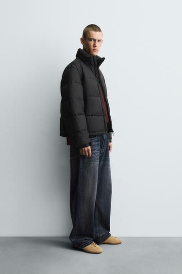 RELAXED FIT PADDED JACKET - Black by Zara - Image 3