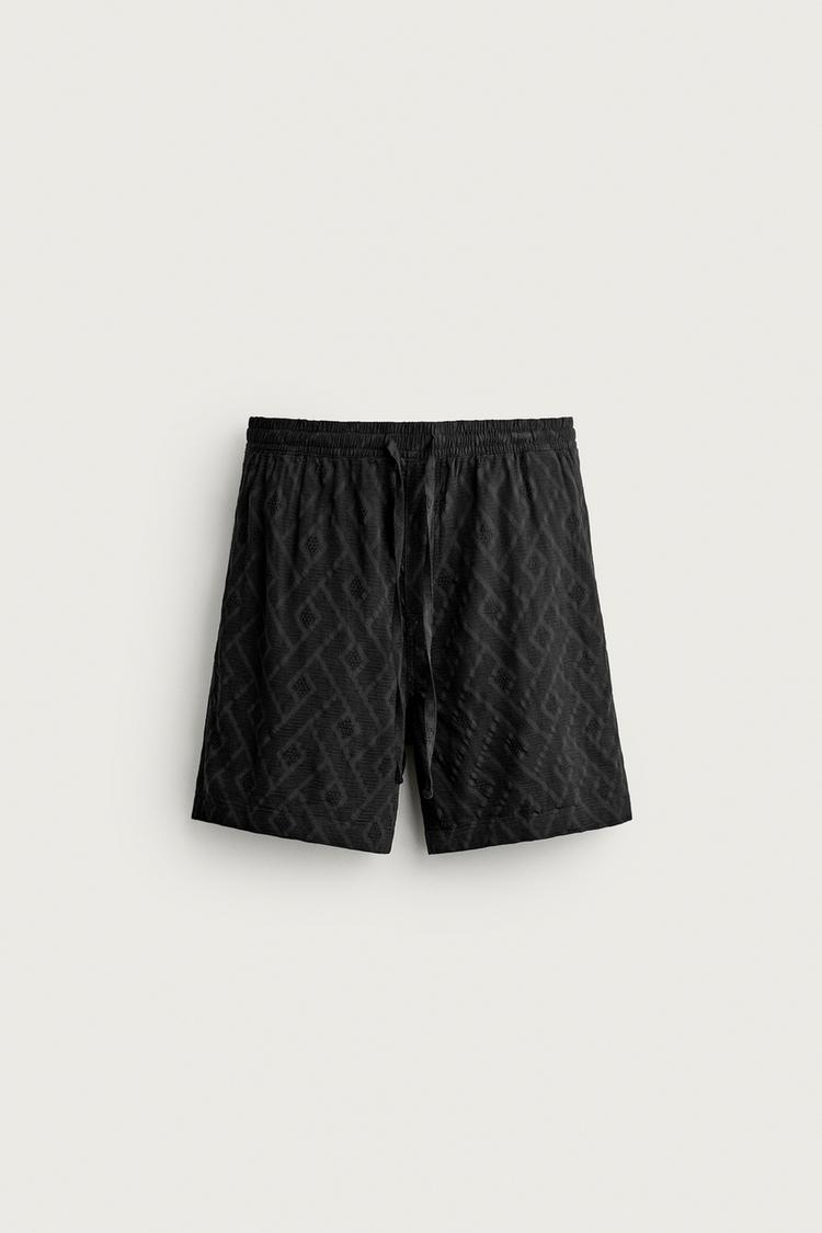 Bermuda jacquard geometrico
