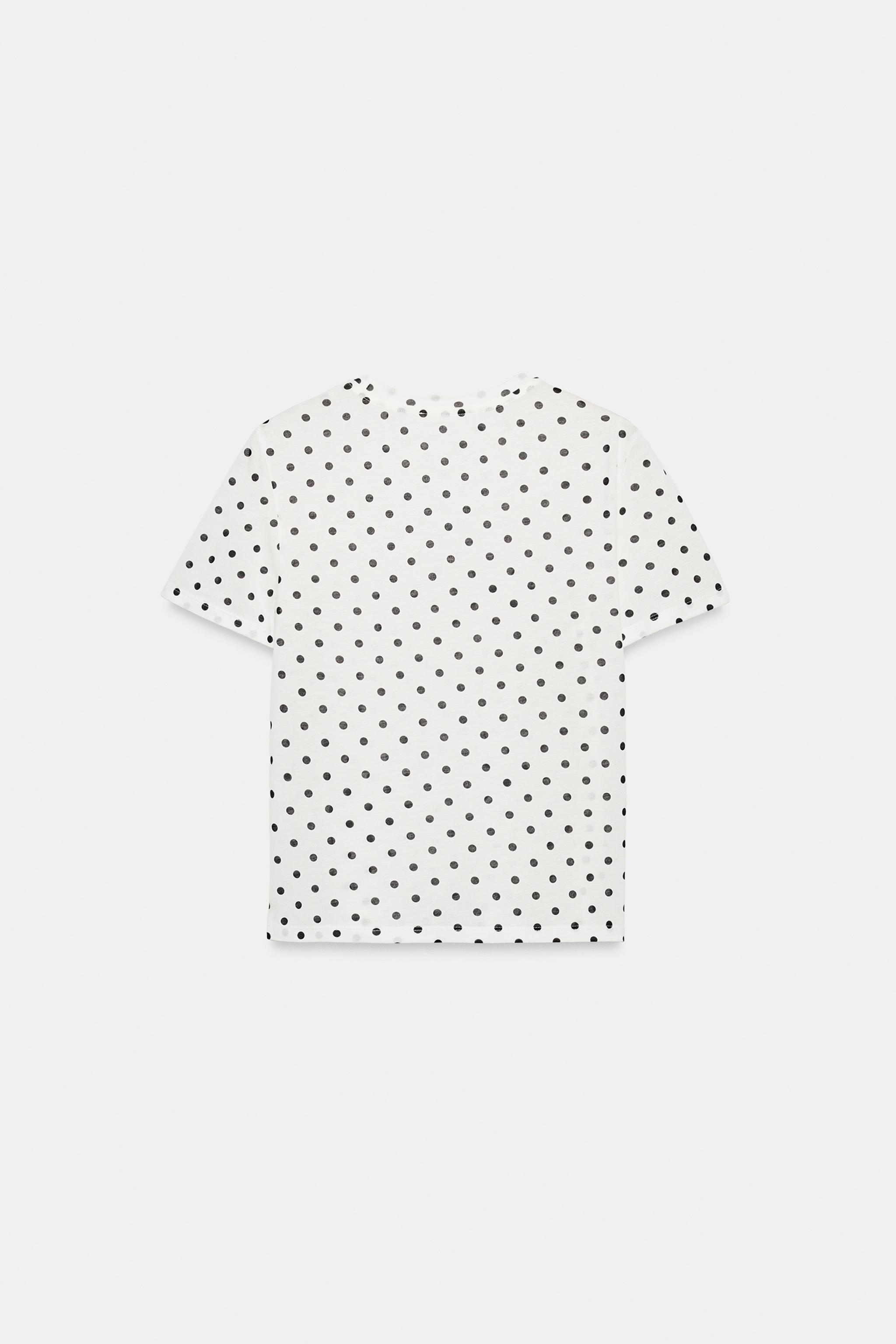 SHORT SLEEVE POLKA DOT T-SHIRT