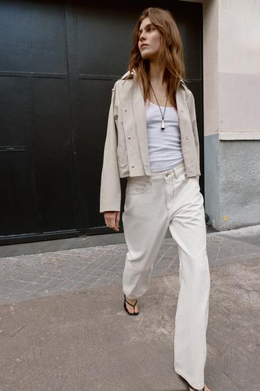 CROPPED DOUBLE-BREASTED TRENCH COAT - Stone by Zara - Image 4