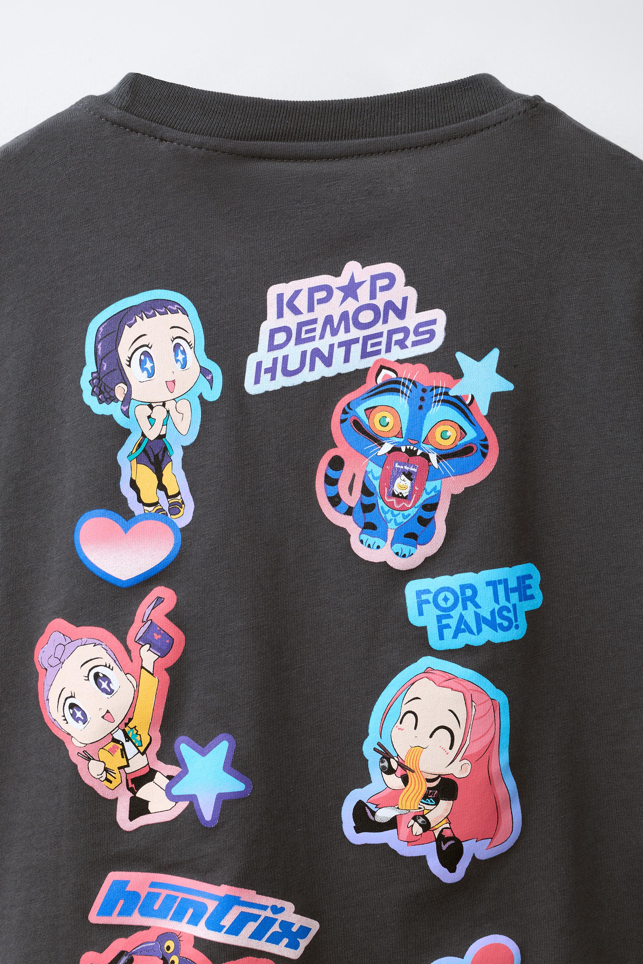 Детские футболки Zara KPOP DEMON HUNTERS™ NETFLIX © WASHED EFFECT T-SHIRT — фото 5