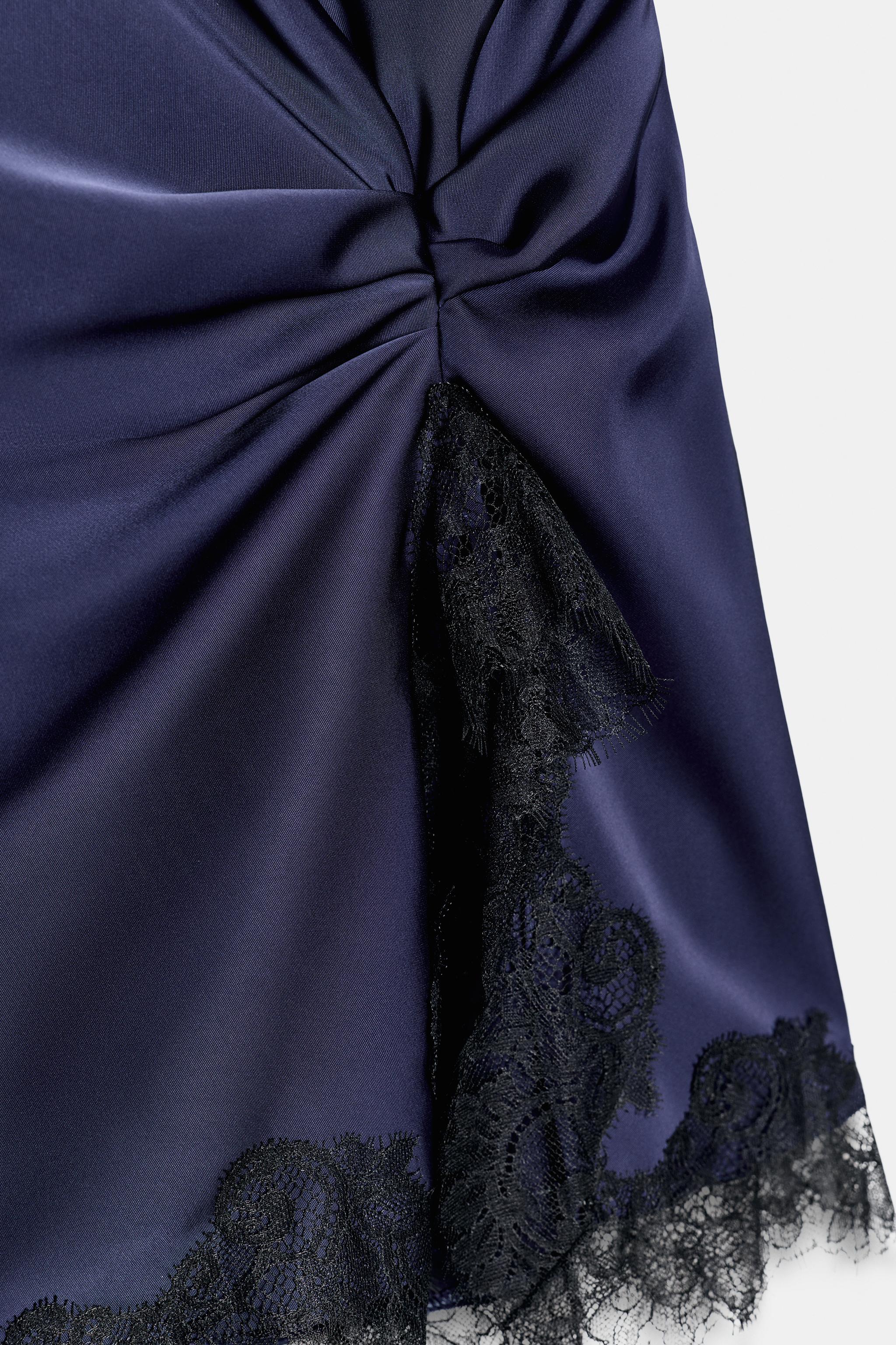 SATIN LACE MINI DRESS