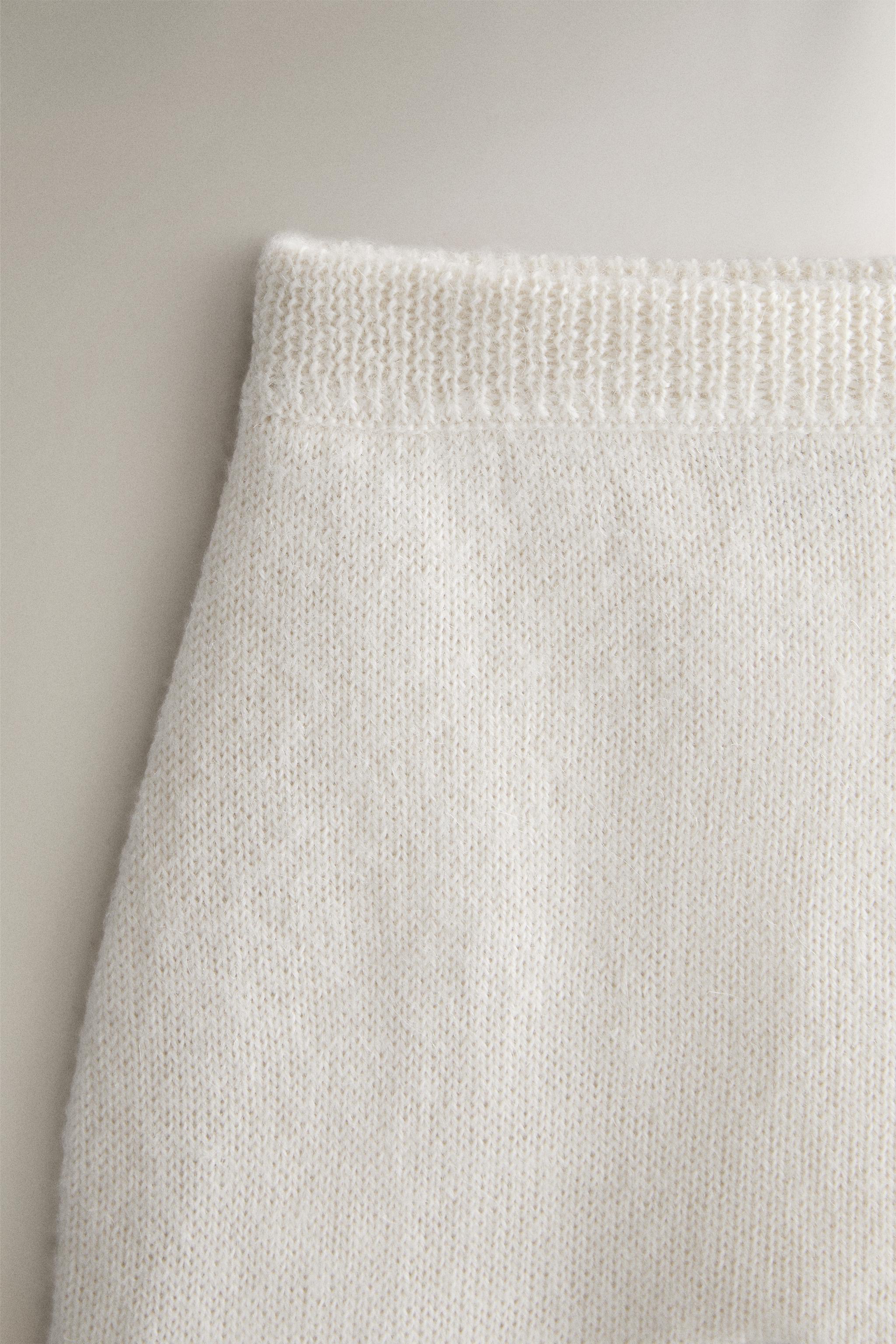 BABY ALPACA FOOTED LEGGINGS — Oyster-white