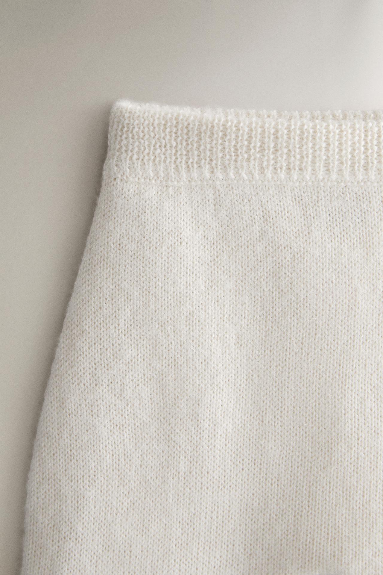 BABY ALPACA FOOTED LEGGINGS — Oyster-white