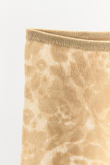 LEGGING EN MAILLE JACQUARD - Écru / Beige de Zara - Image 5