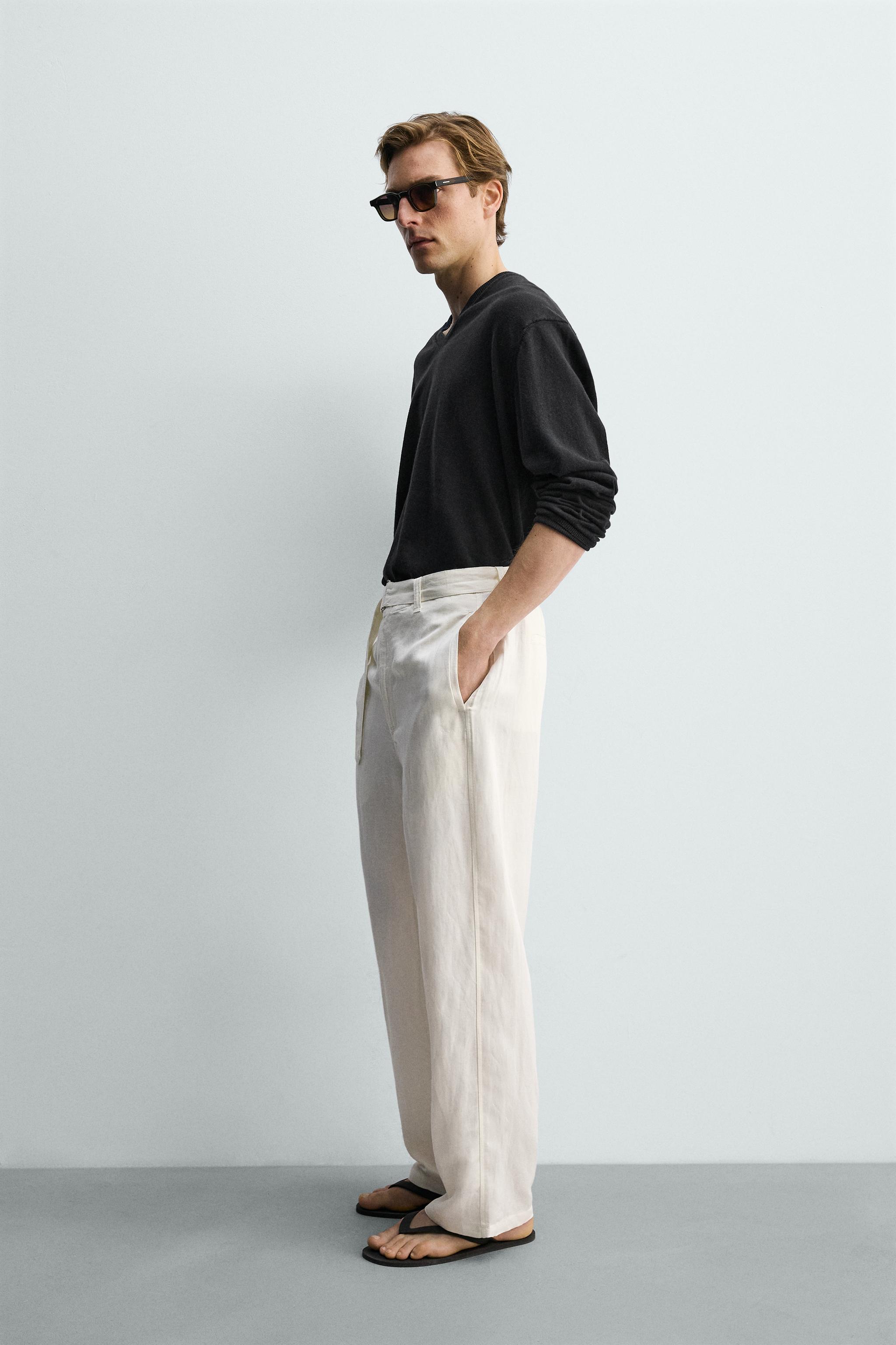 PANTALON RELAXED FIT VISCOSE - LIN CEINTURE