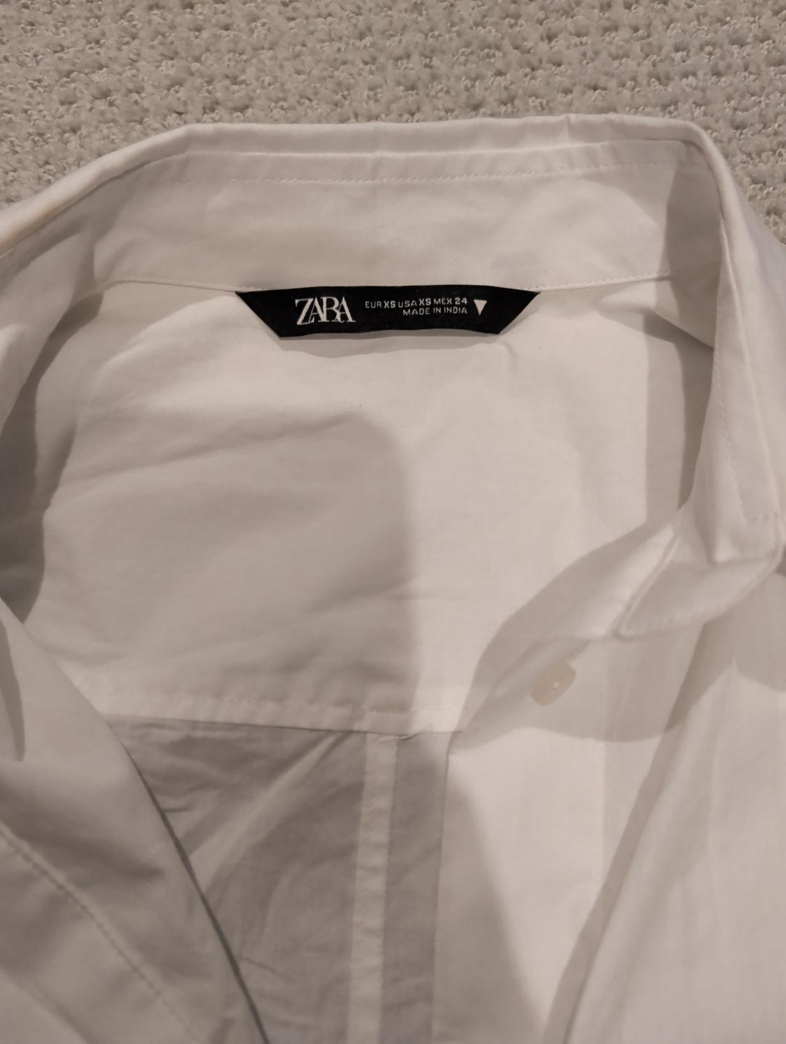 WOMENS WHITE POPLIN SHIRT SHORT SLEEVE - Image 3