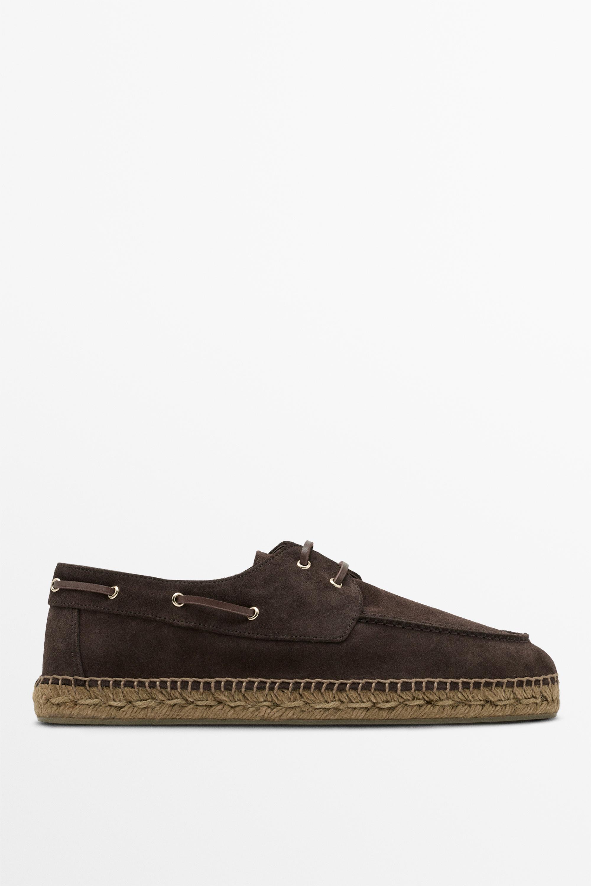 Jute sole deck shoes