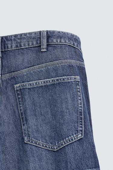 STRAIGHT FIT CARGO JEANS - Mid-blue de Zara - Image 9