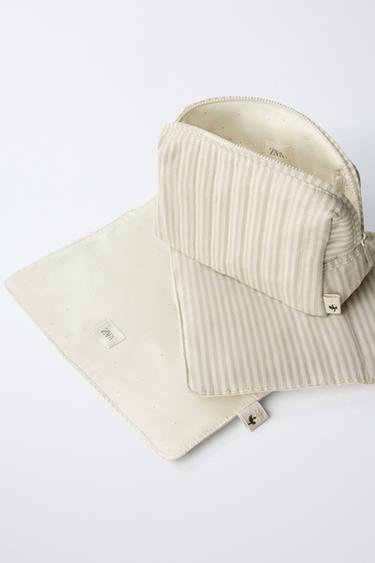 SAC DE MATERNITÉ À RAYURES - Marron camel de Zara - Image 7