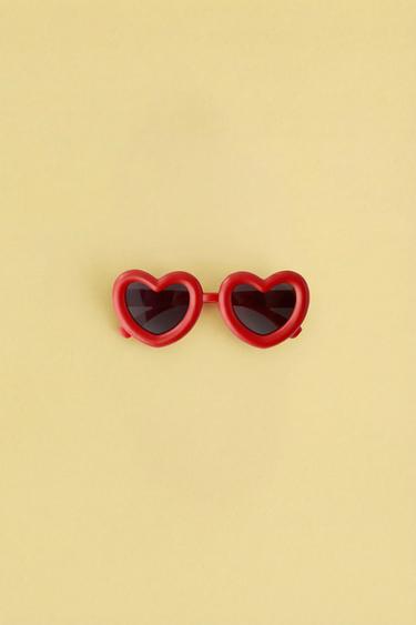 HEART-SHAPED SUNGLASSES - Red by Zara