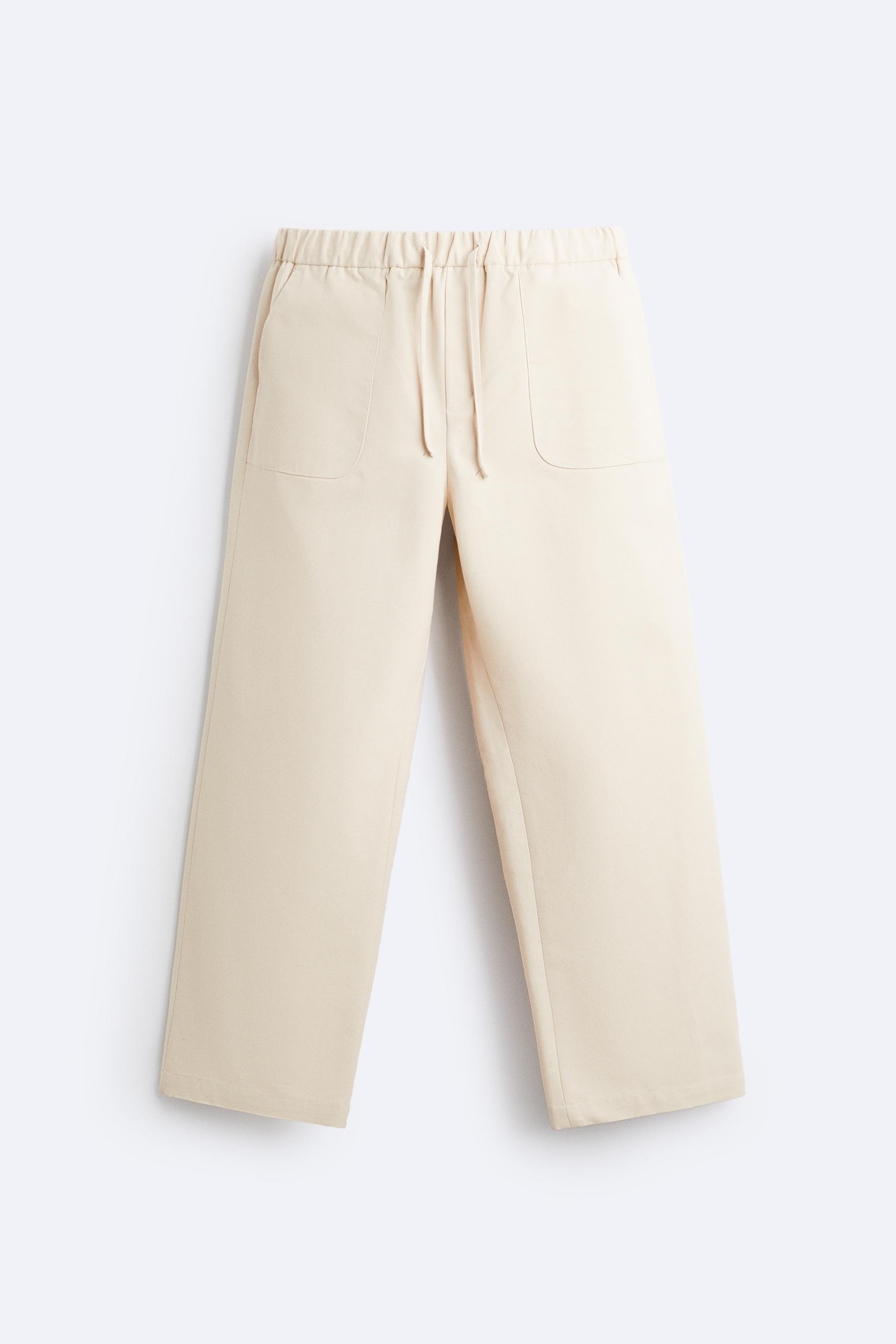 LYOCELL BLEND PANTS - taupe brown