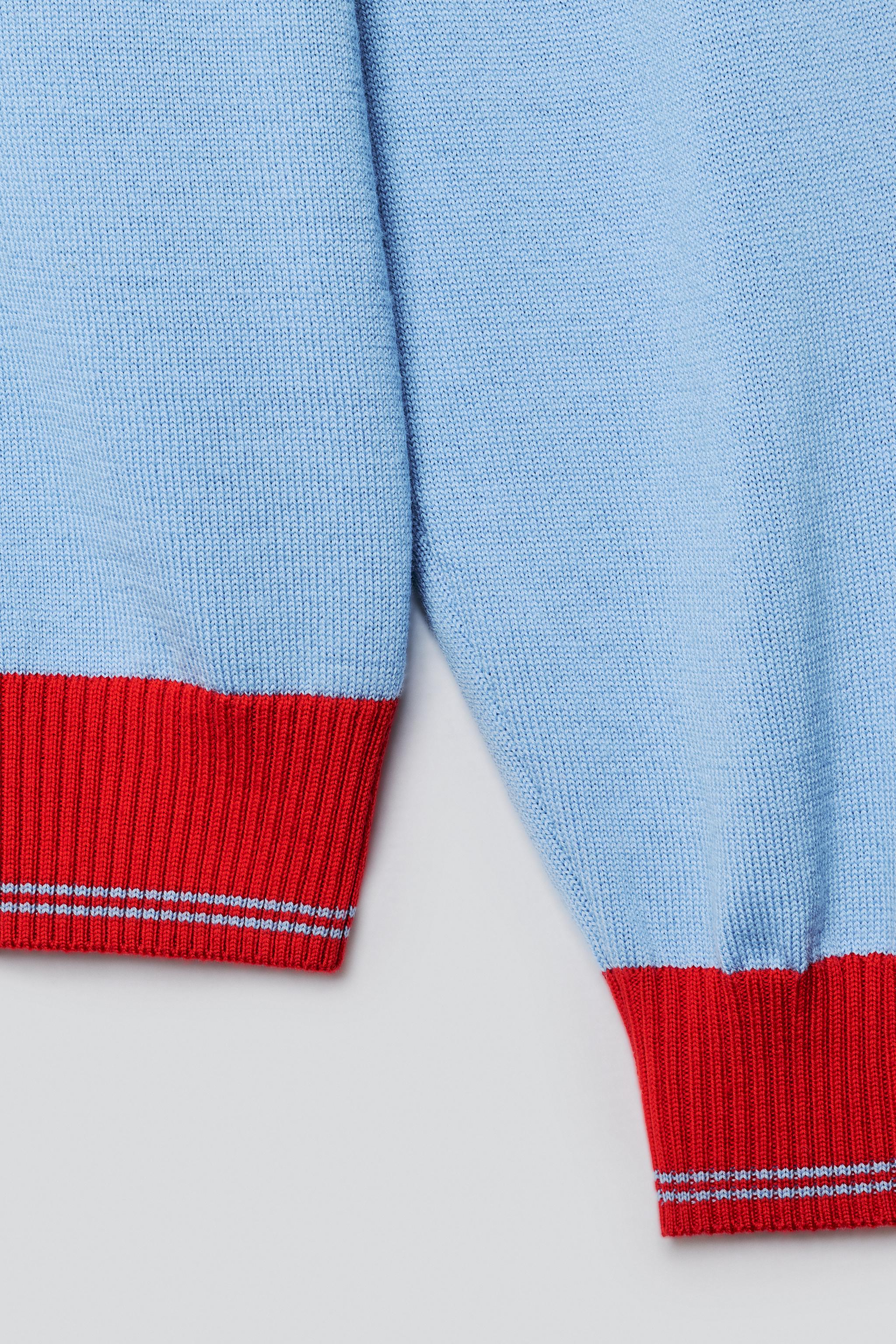 100% WOOL STRIPED JACQUARD JUMPER