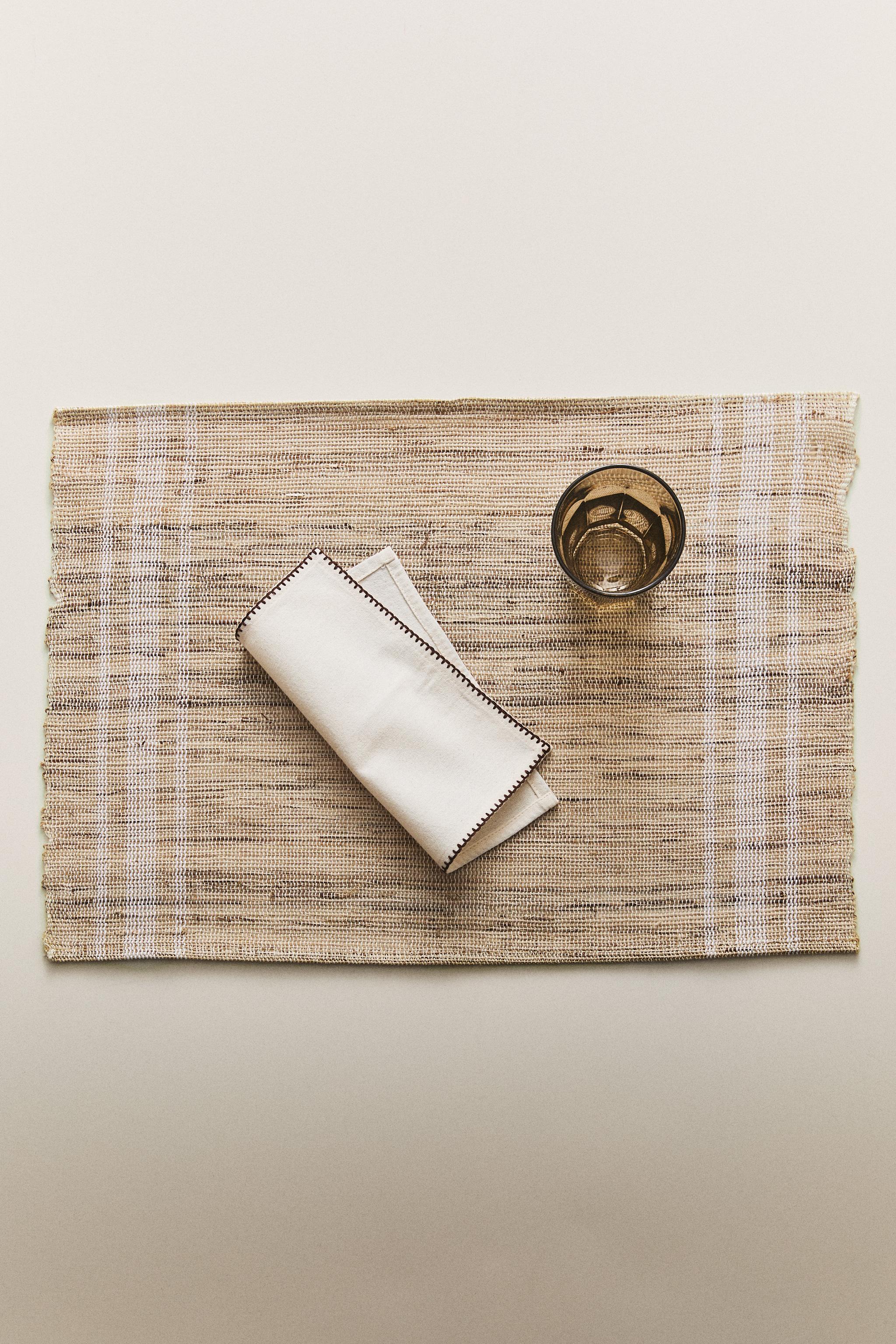 SET DE TABLE RAMIE RAYURES
