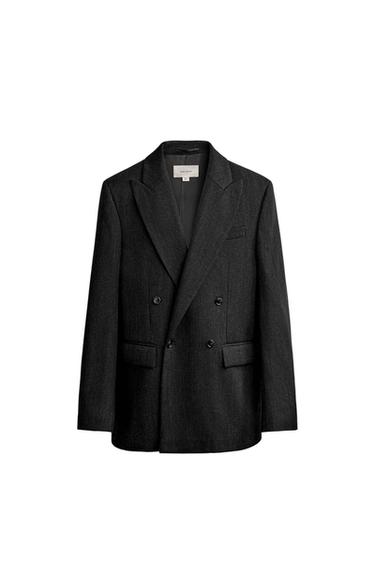 BLAZER ორბორტიანი კოსტიუმი 100% შალი MANTECO® - Zara-ს Grey marl