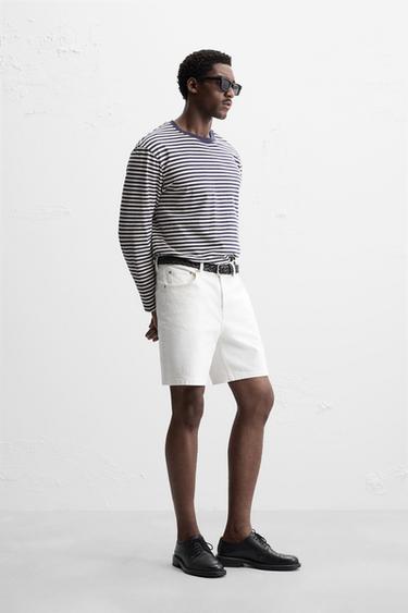 SHORT EN DENIM COUPE CLASSIQUE - Blanc de Zara - Image 3
