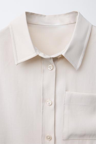 CHEMISE FLUIDE PETITS NŒUDS - Écru de Zara - Image 2