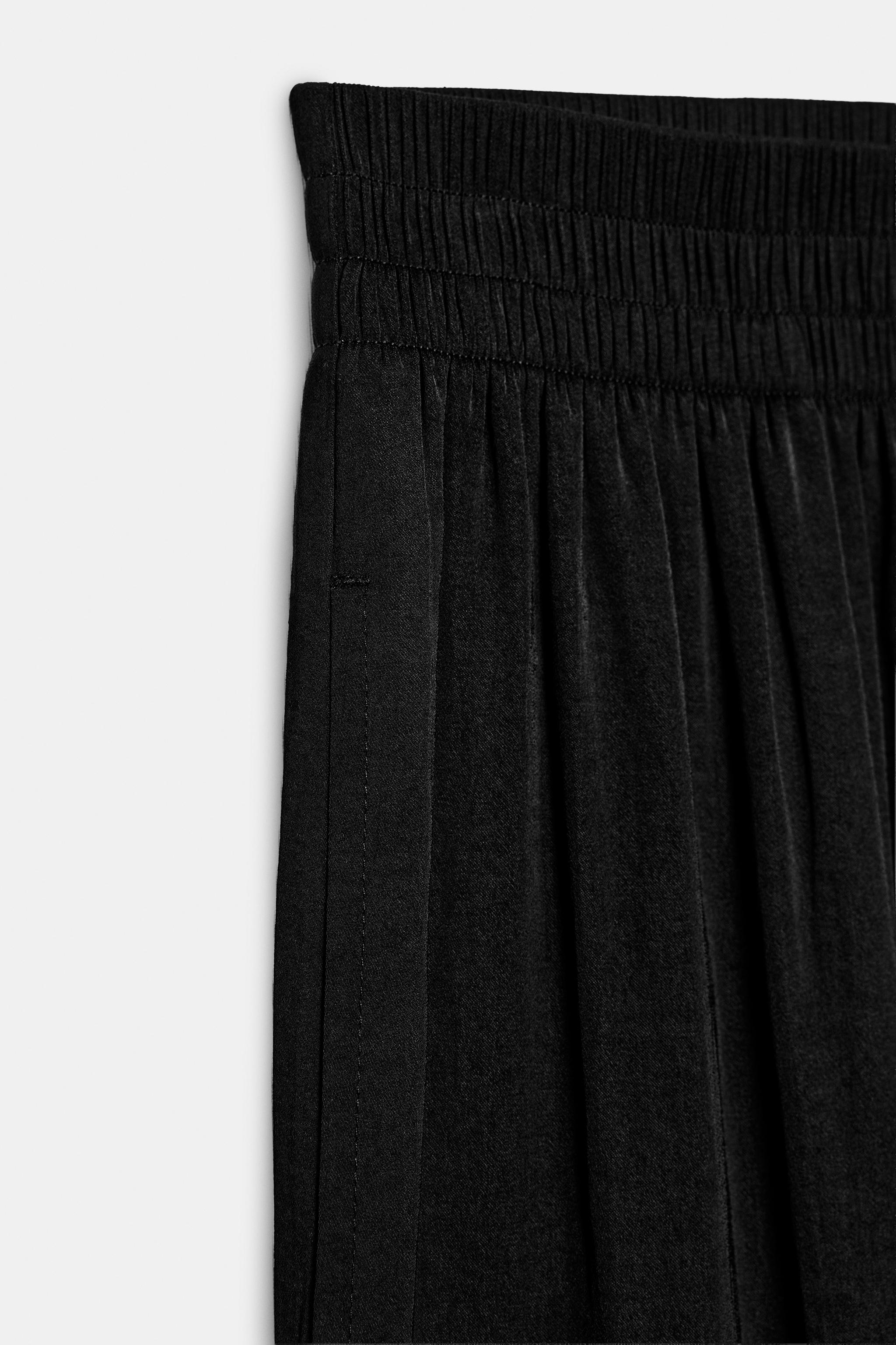 GENİŞ PAÇA DÖKÜMLÜ PANTOLON - Görsel 3
