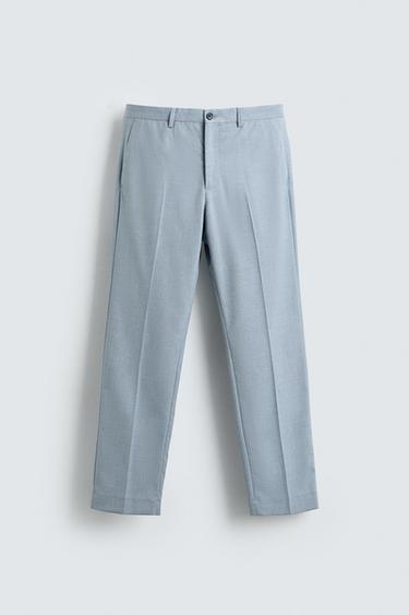 SLIM FIT SUIT TROUSERS - Sky blue by Zara