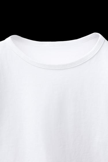 EINFARBIGES T-SHIRT - Weiß von Zara