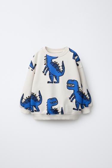 SUDADERA ESTAMPADA DINOSAURIOS - Crudo de Zara - Imagen 0