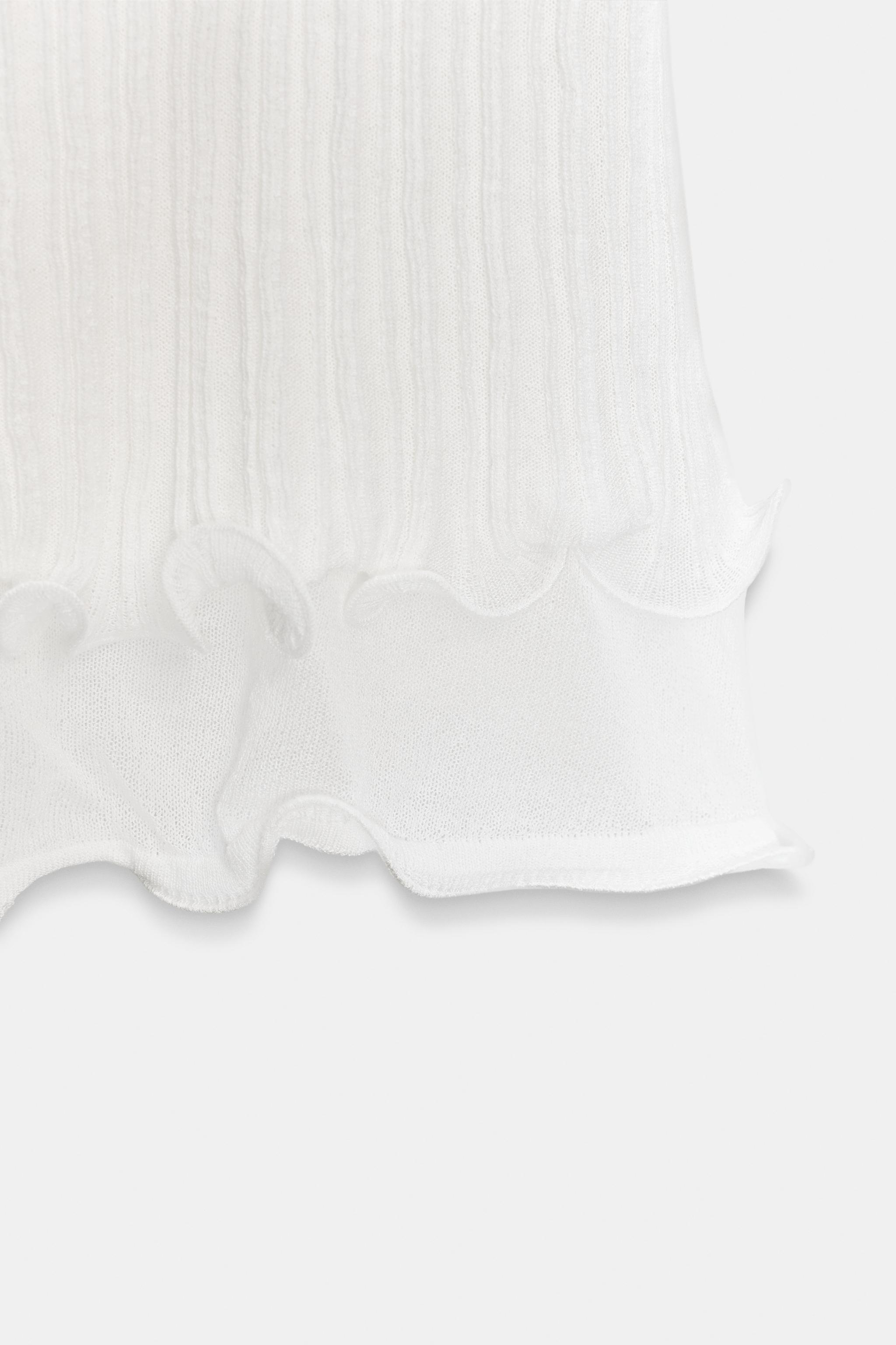 DOUBLE-LAYER KNIT MIDI SKIRT