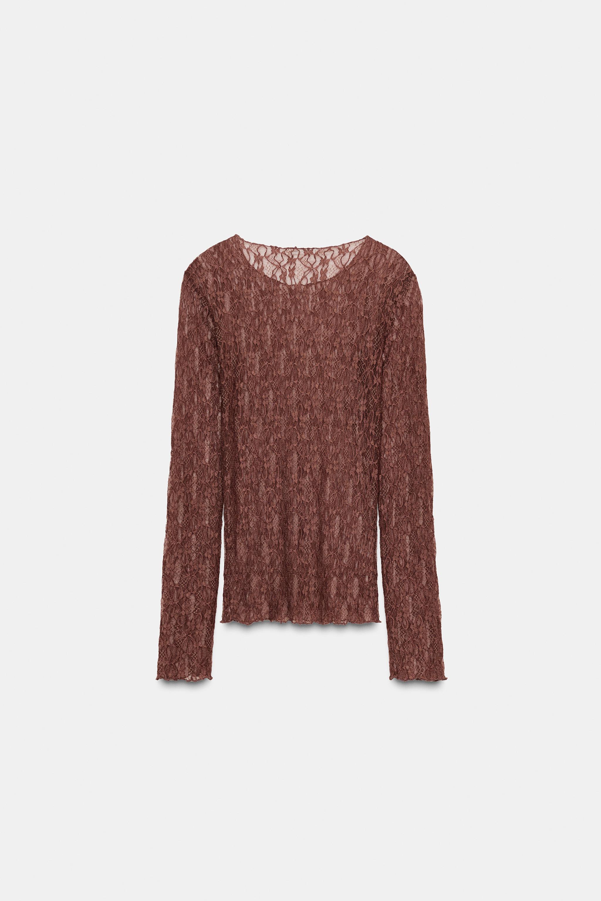LONG SLEEVE LACE TOP