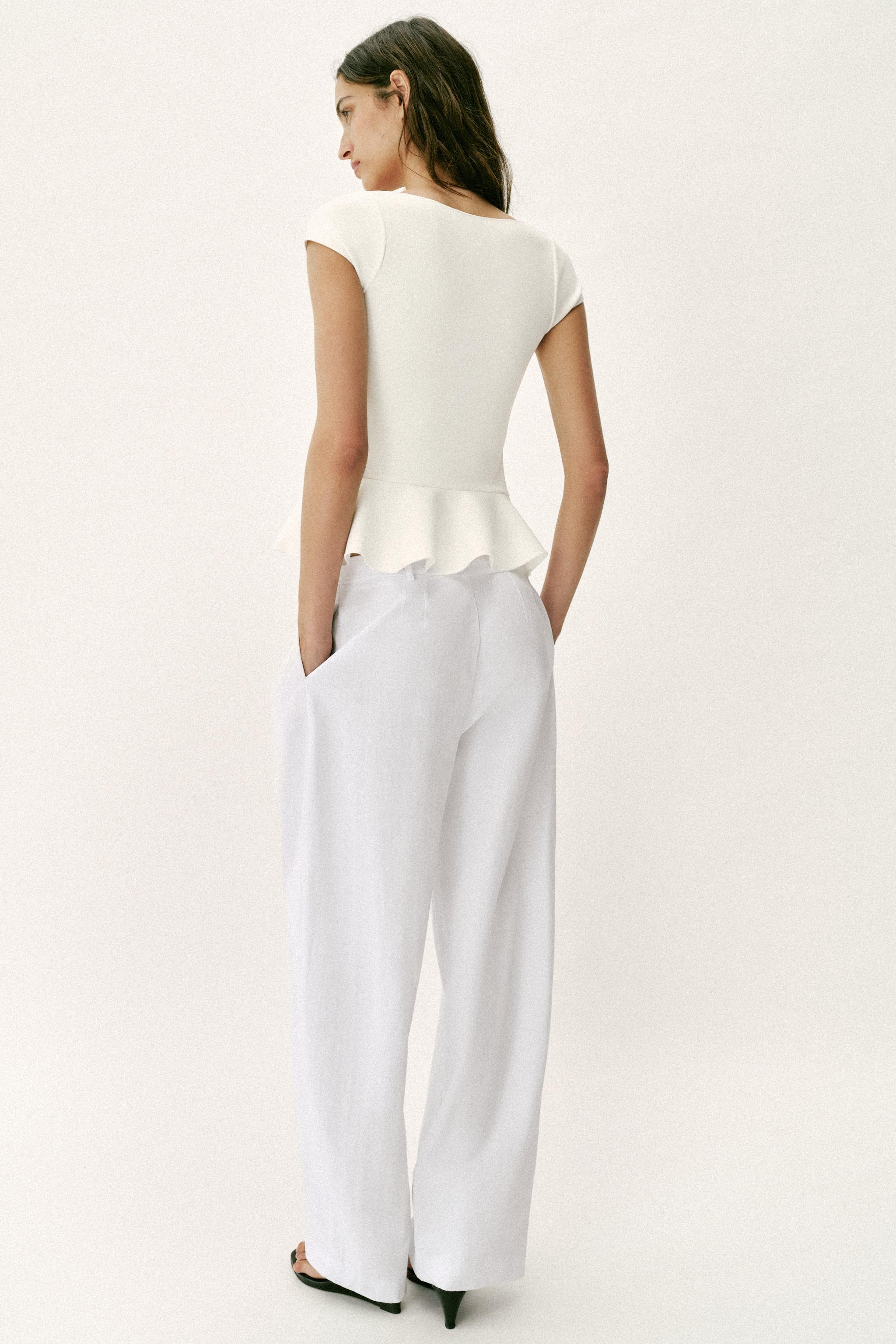 DÜĞMELİ PEPLUM TOP - Görsel 5