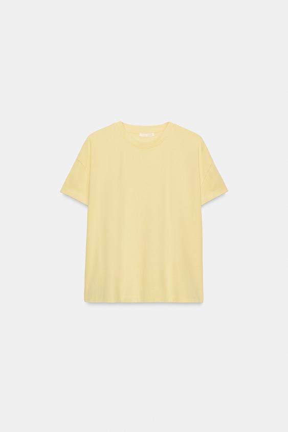 SHORT SLEEVE T-SHIRT - Yellow by Zara - Image 0