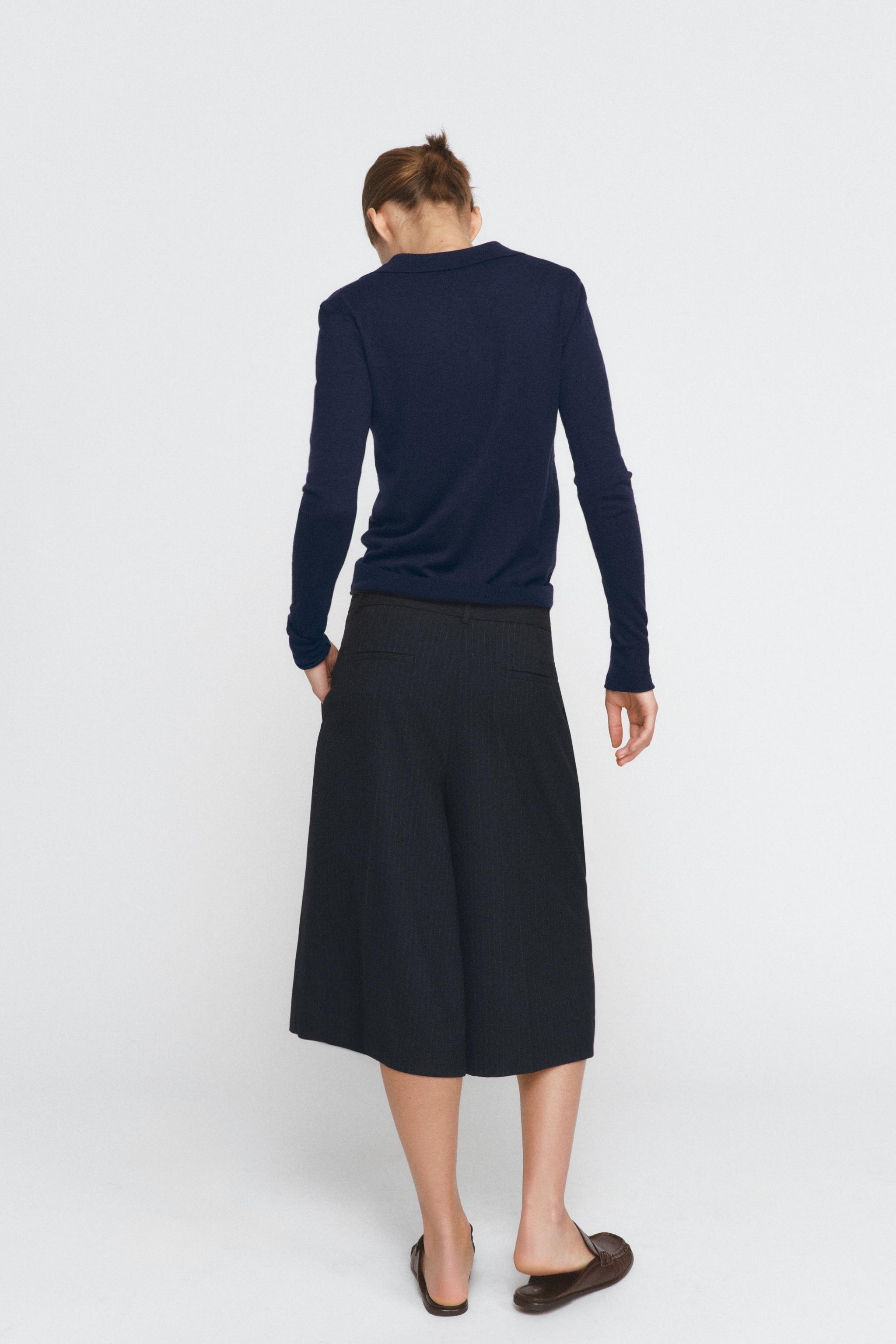 SHORT À PLIS ET RAYURES ZW COLLECTION