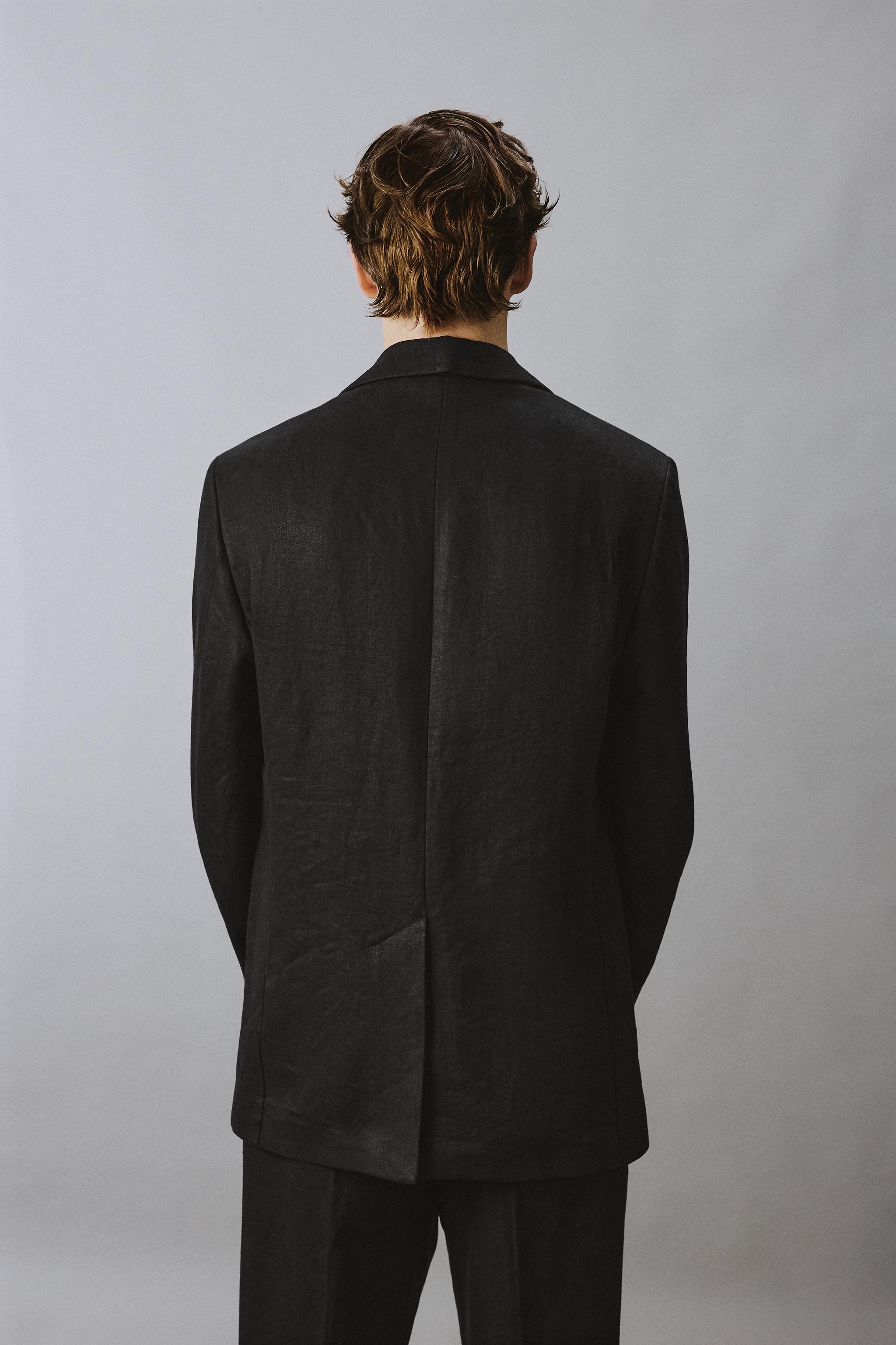 VESTE DE COSTUME TWILL 100% LIN AARON LEVINE X ZARA