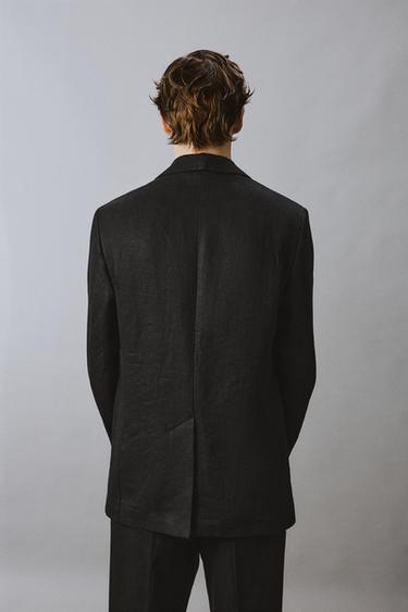 VESTE DE COSTUME TWILL 100% LIN AARON LEVINE X ZARA - Noir de Zara - Image 2
