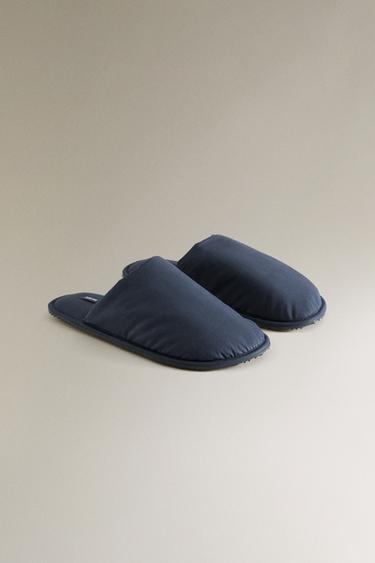 TECHNICAL FABRIC MULE SLIPPERS - Navy Blue by Zara - Image 1