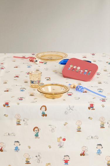 CHILDREN'S PEANUTS™ RESIN-COATED TABLECLOTH - Cream by Zara