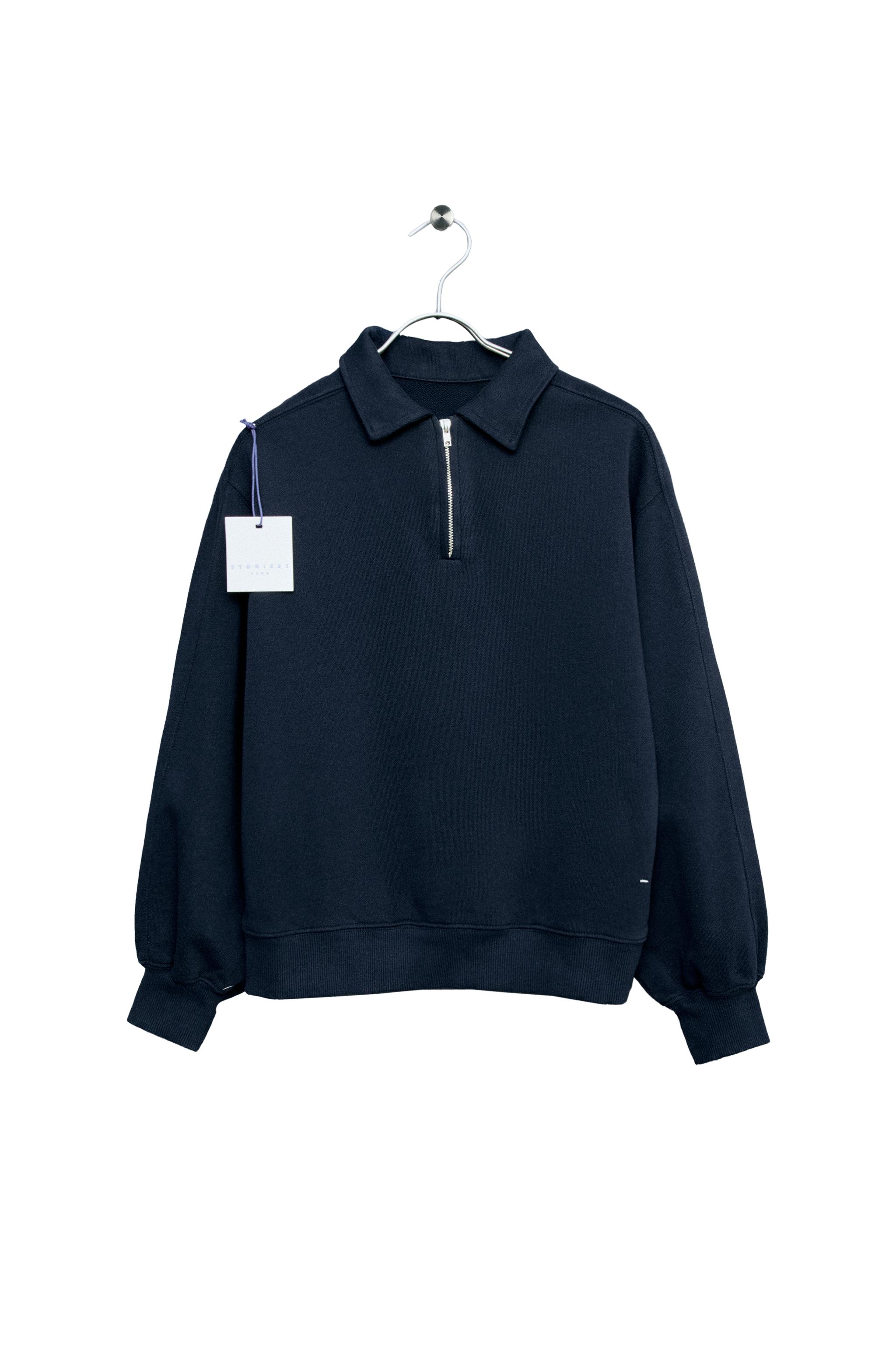 STORIESZ - ZIP SWEATSHIRT POLO - Blue | ZARA United States