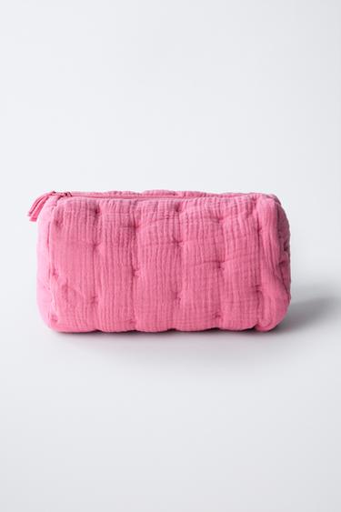 TEXTURED TOILETRY BAG - Fuchsia by Zara - Image 4