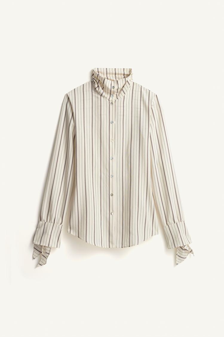 Camisa rayas cuello subido limited edition