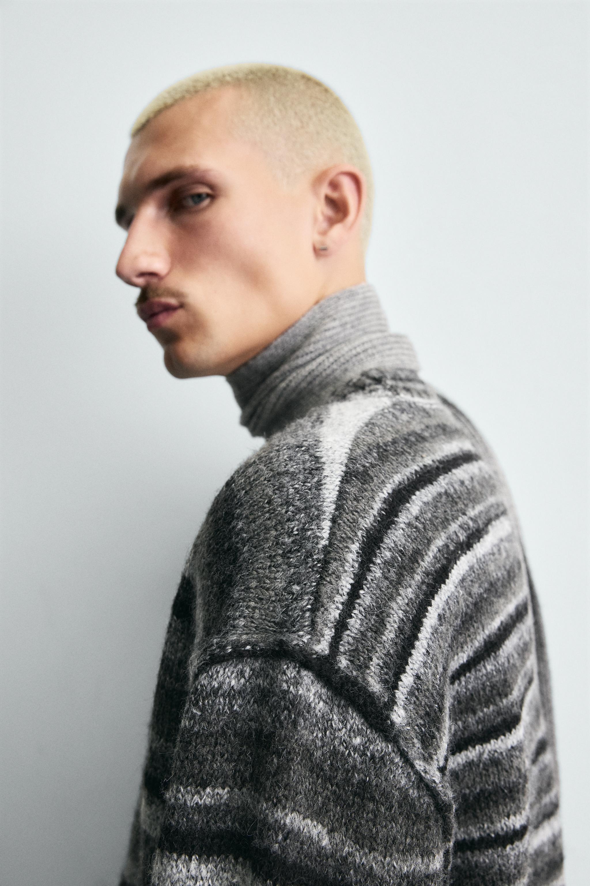 CARDIGAN JACQUARD RAYURES