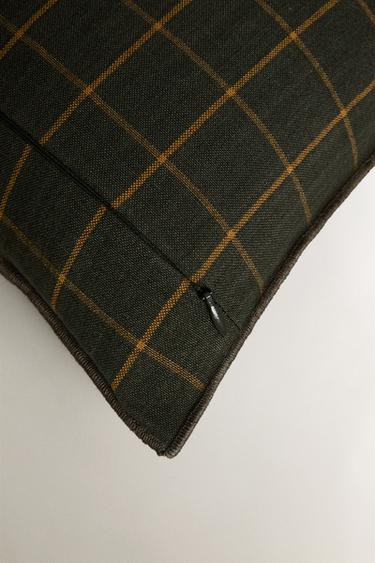 CHECK CUSHION COVER - Green by Zara - Image 4