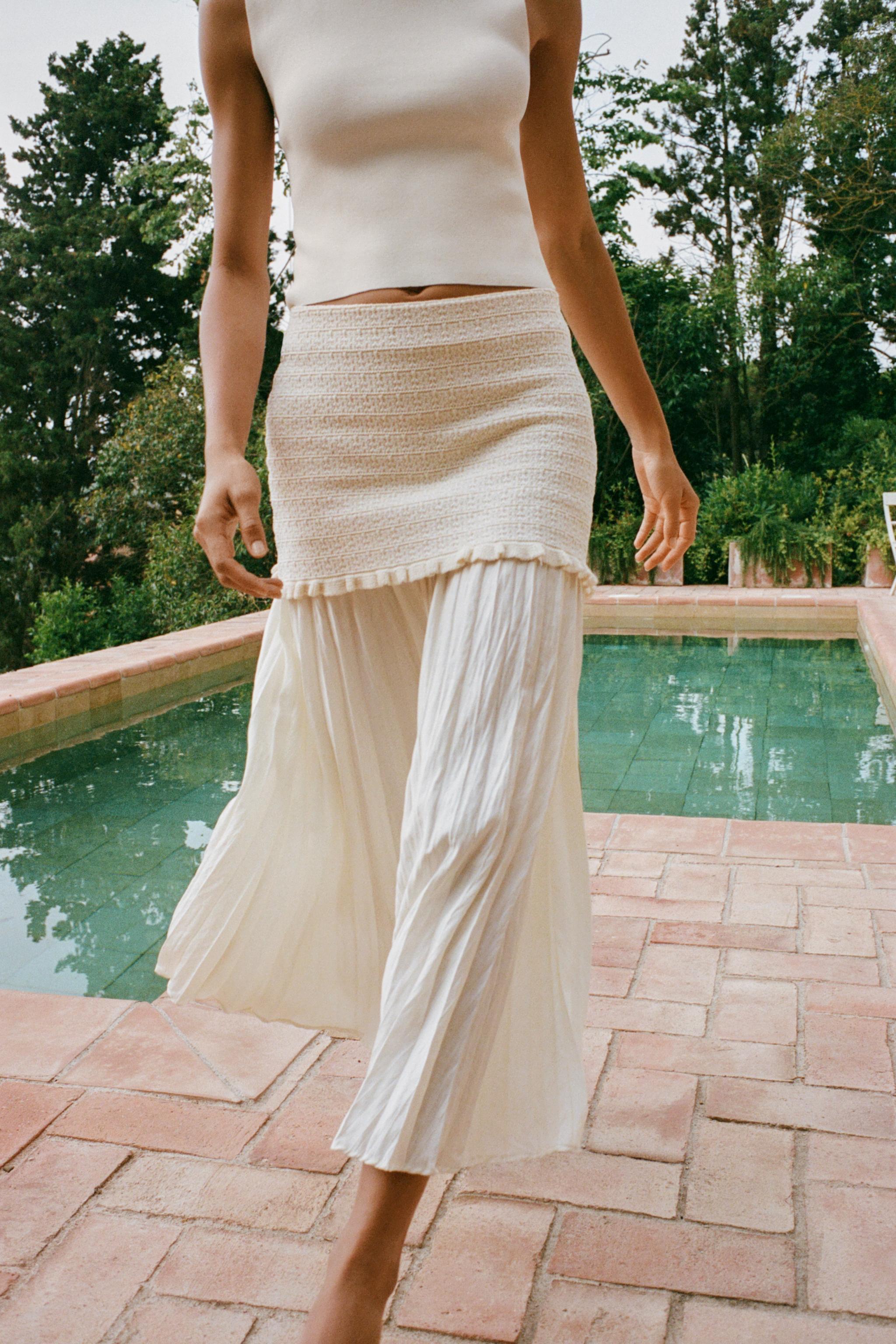 COMBINED KNIT SKIRT