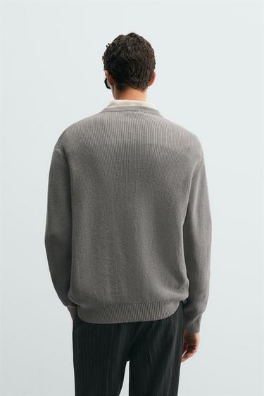 JERSEY PUNTO PERLADO - Gris medio de Zara
