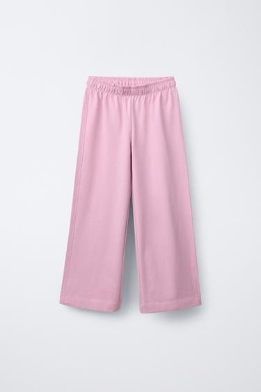 PANTALÓN WIDE LEG HEAVY WEIGHT - Rosa de Zara - Imagen 0