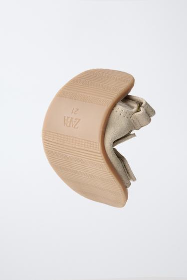 SANDALES EN CUIR BAREFOOT - Marron sable de Zara - Image 2