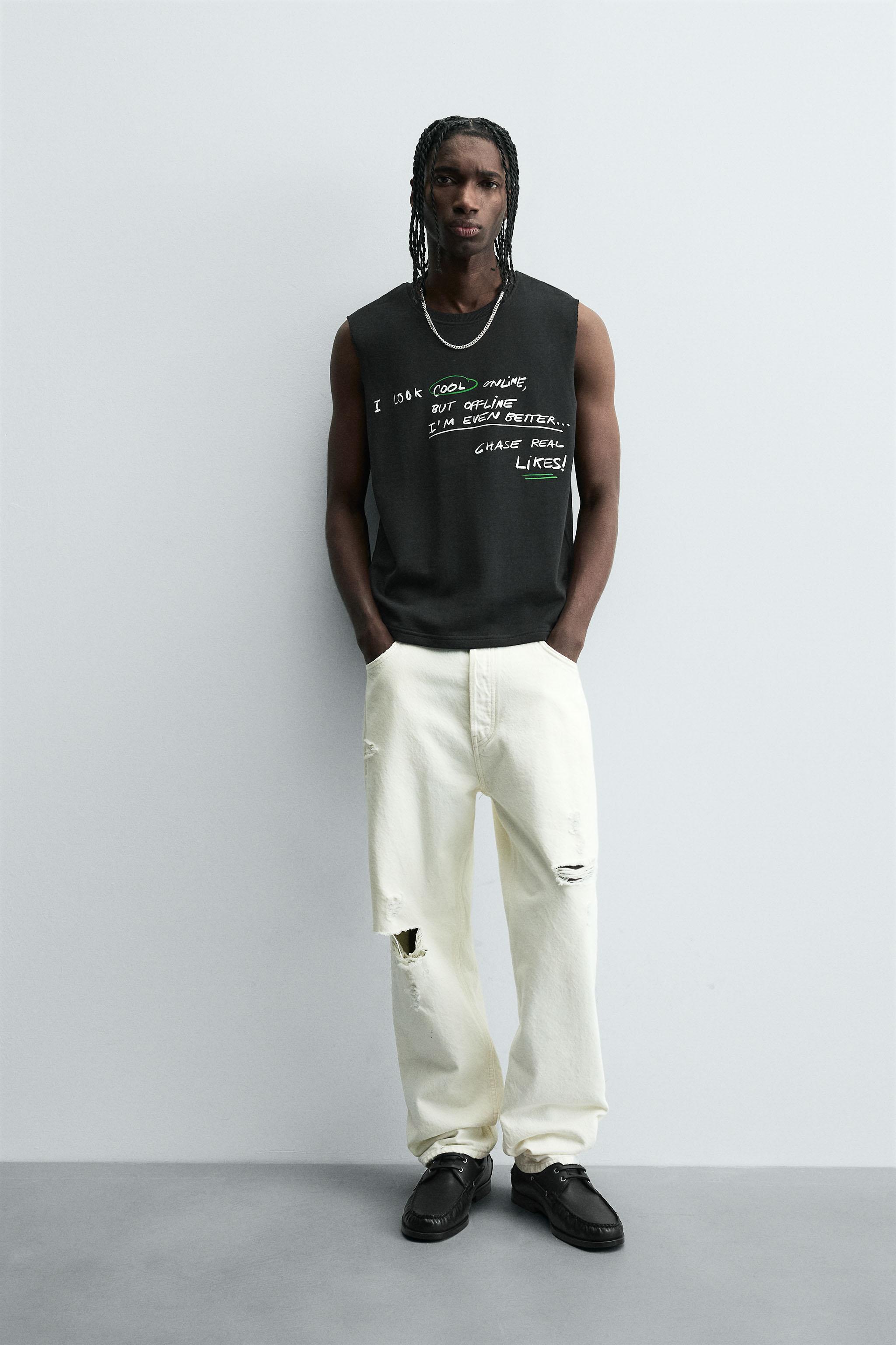 SLOGAN PRINT TANK TOP - Black | ZARA South Africa