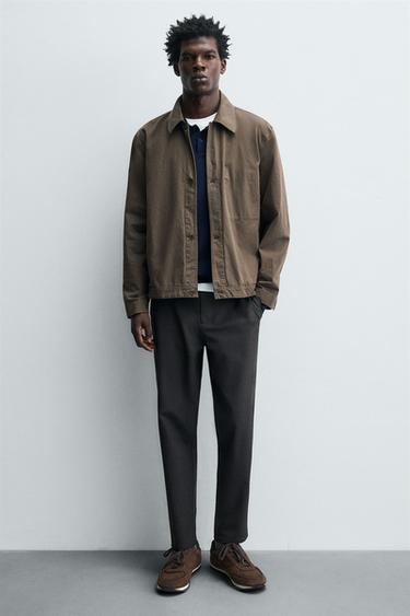 CASUAL LEATHER TRAINERS - Brown by Zara - Image 0